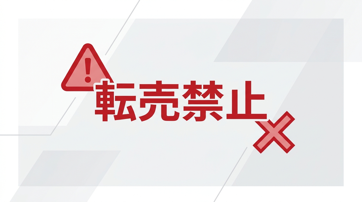転売禁止をイメージした図解