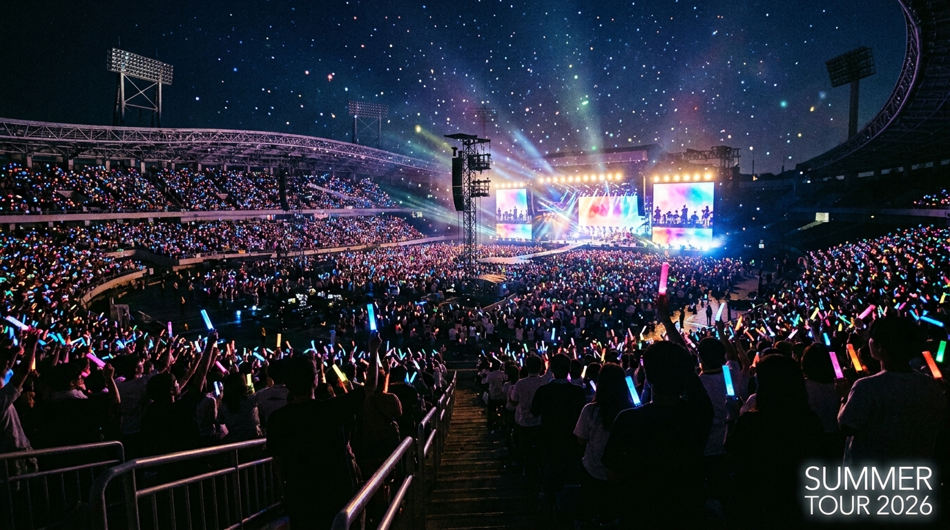 真夏の全国ツアー2026 観客席のペンライト