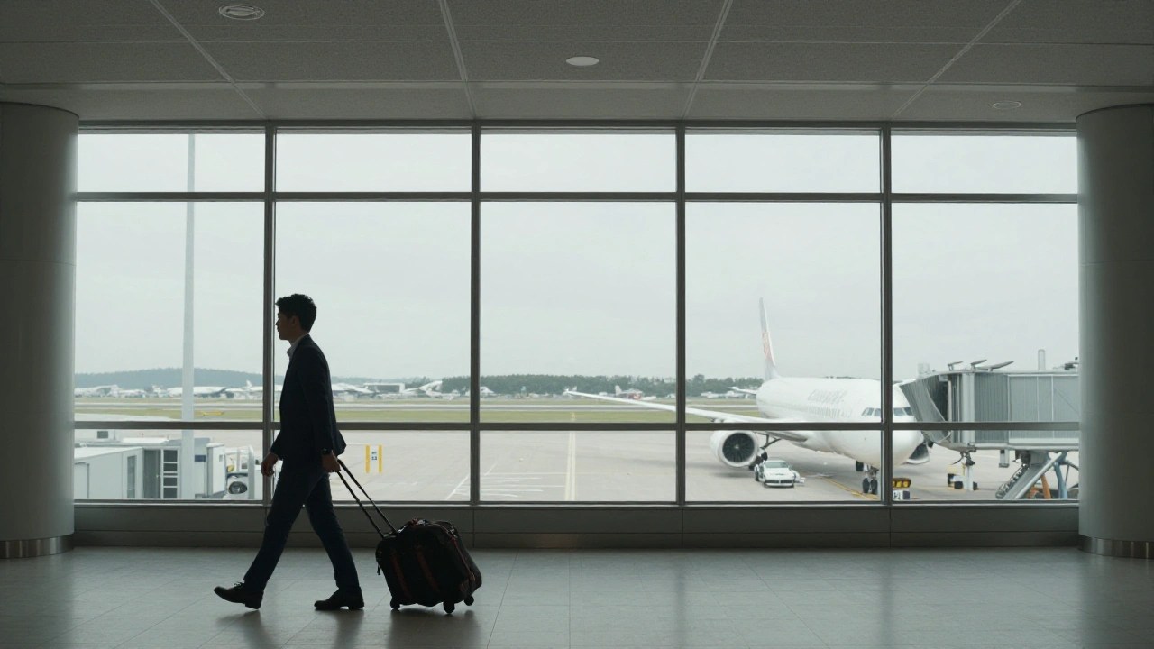 空港の到着ロビーを思わせる風景