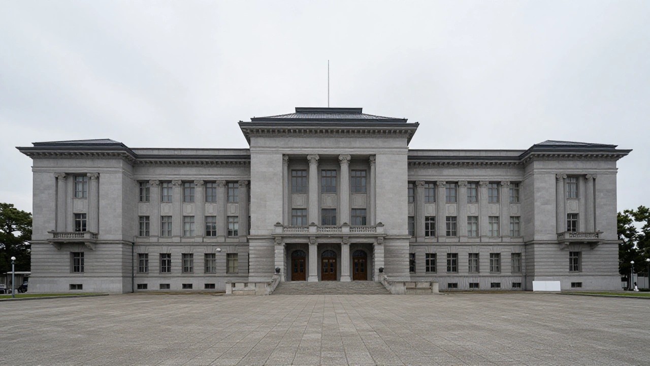 重厚な建物の外観