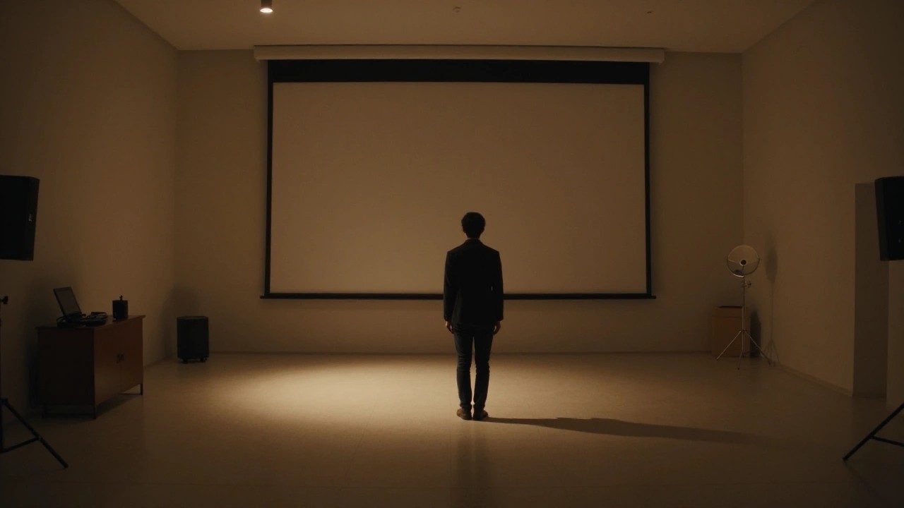 映画スタジオのセットを思わせる一室