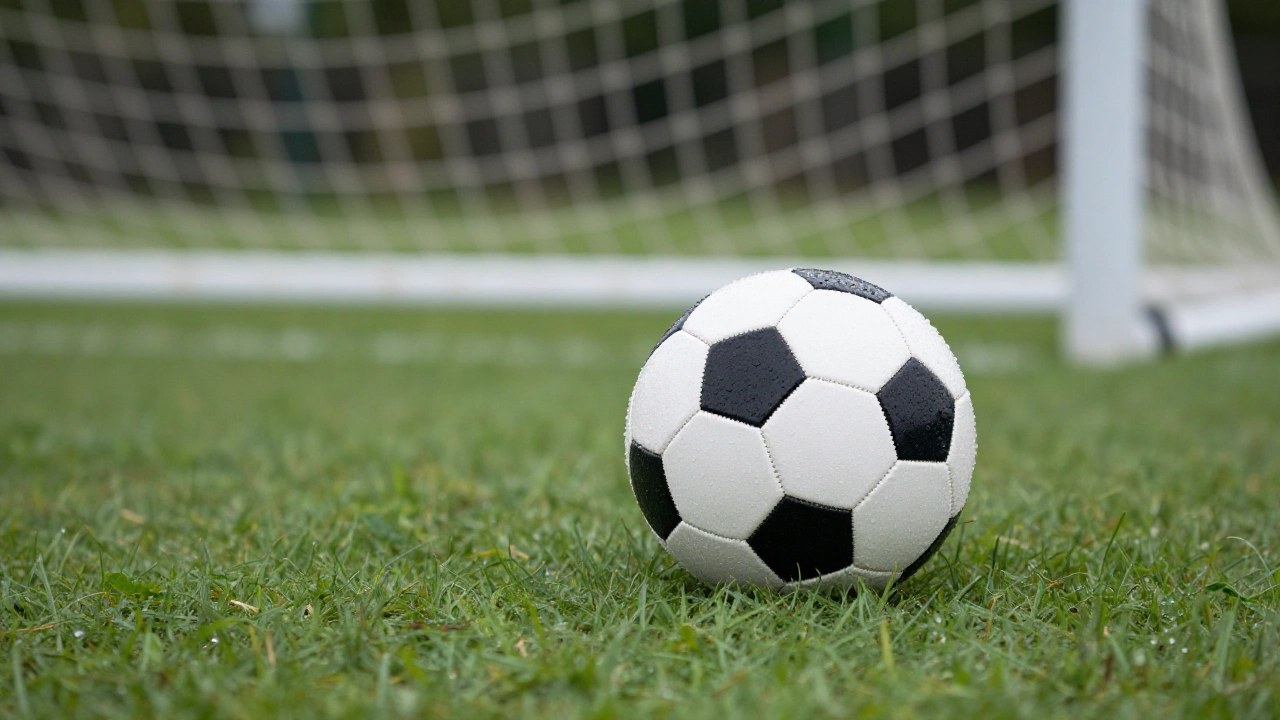 芝生の上のサッカーボールのイメージ